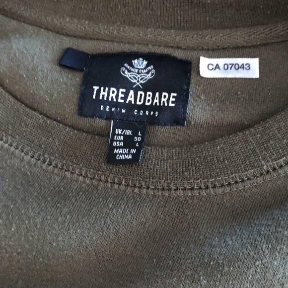 🎉 5/$15 🎉 Threadbare Denim Corps Sweatshirt (L) - Picture 5 of 6